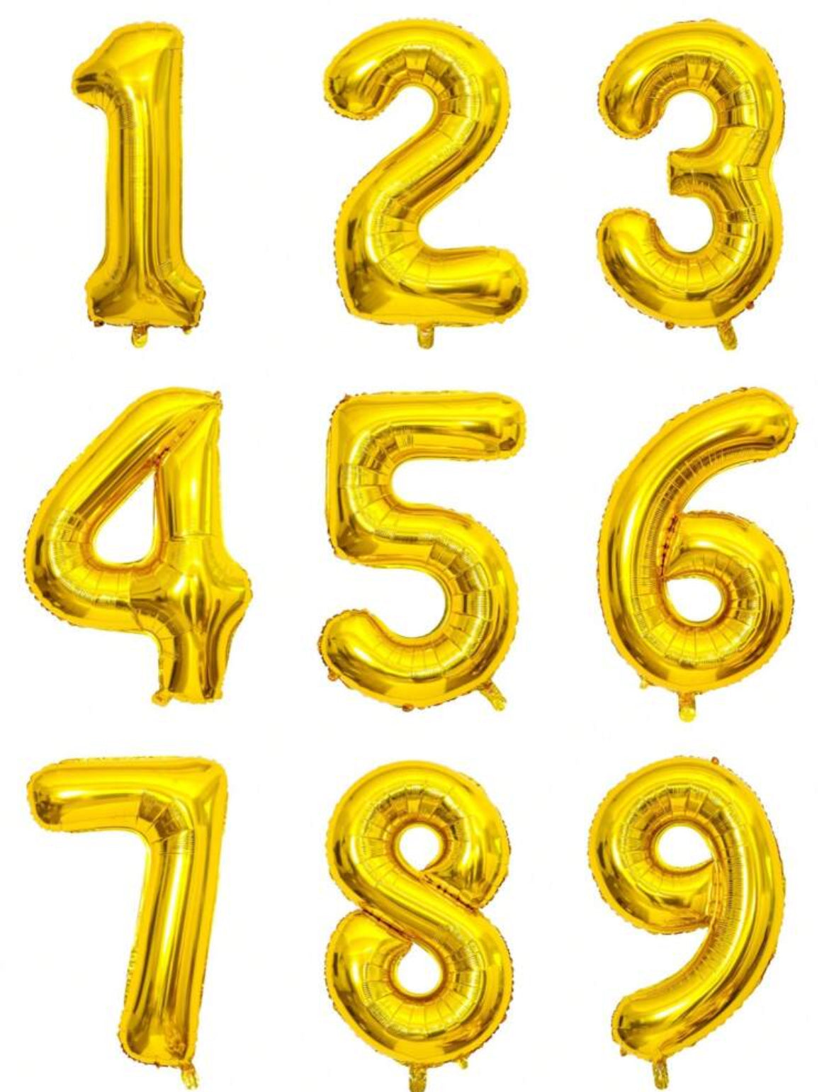 Foil Number Balloon 0-9 Gold 40inch