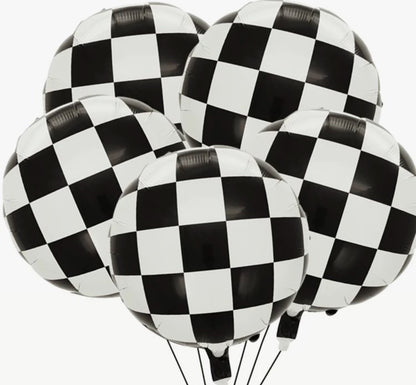 Checkered 18” Foil Balloon 1pc