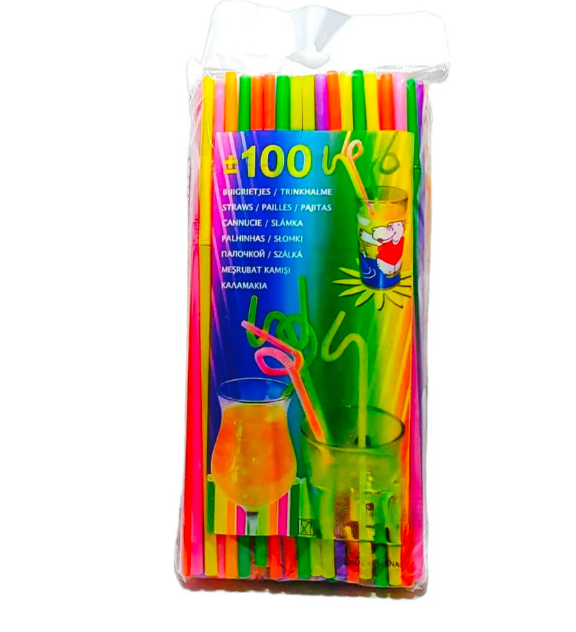 100pc Party Straws