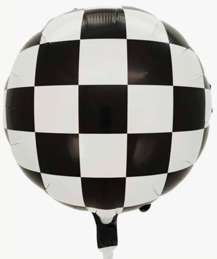 Checkered 18” Foil Balloon 1pc