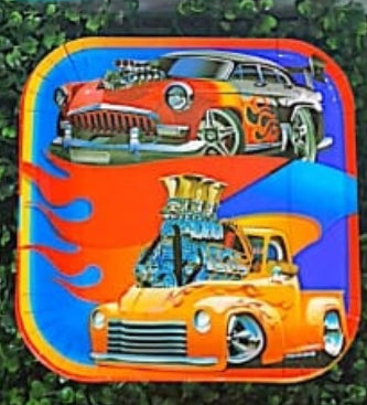 Hot Wheels Big Square Plates 10pc